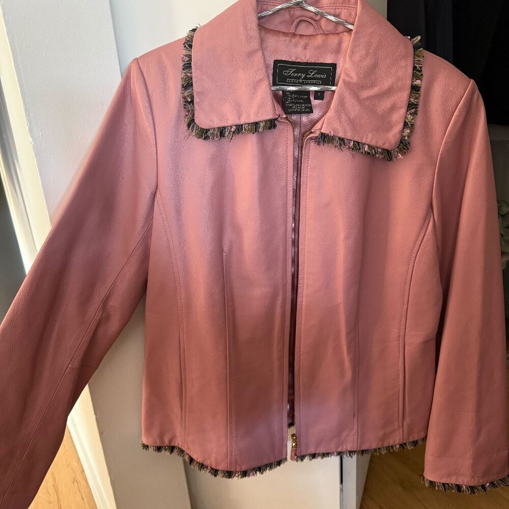 Vintage Pink Leather Jacket